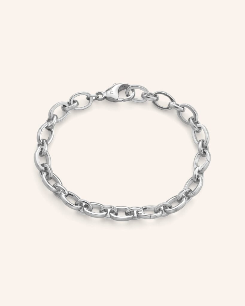 Audrey Link Charm Bracelet in Sterling Silver